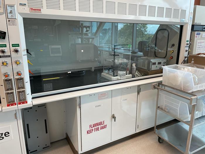 Used 8' Thermo Scientific Hamilton SafeAire II Fume Hood