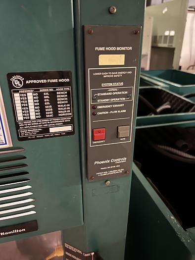 Used FISHER HAMILTON 8' Fume Hood