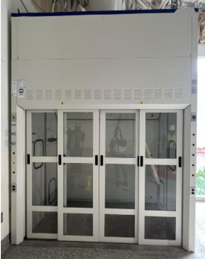 Used Hanson 8' Fume Hood Walk in