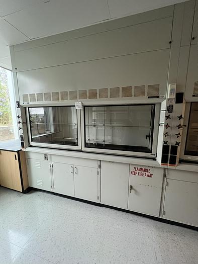 Used FISHER HAMILTON 8' SafeAire Fume Hood, Split Sash