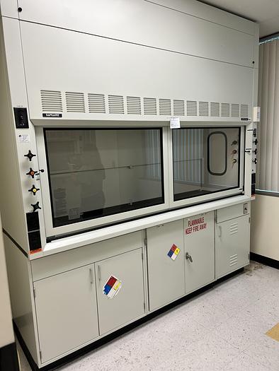 Used FISHER HAMILTON 8' SafeAire Fume Hood, Split Sash