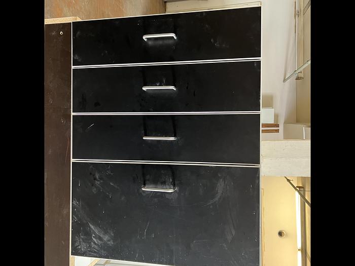 Used Institutional Grade Plastic Laminate Cabinets, Black
