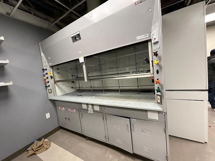 Used Kewaunee Scientific 8' White Fume Hood, Split Sash