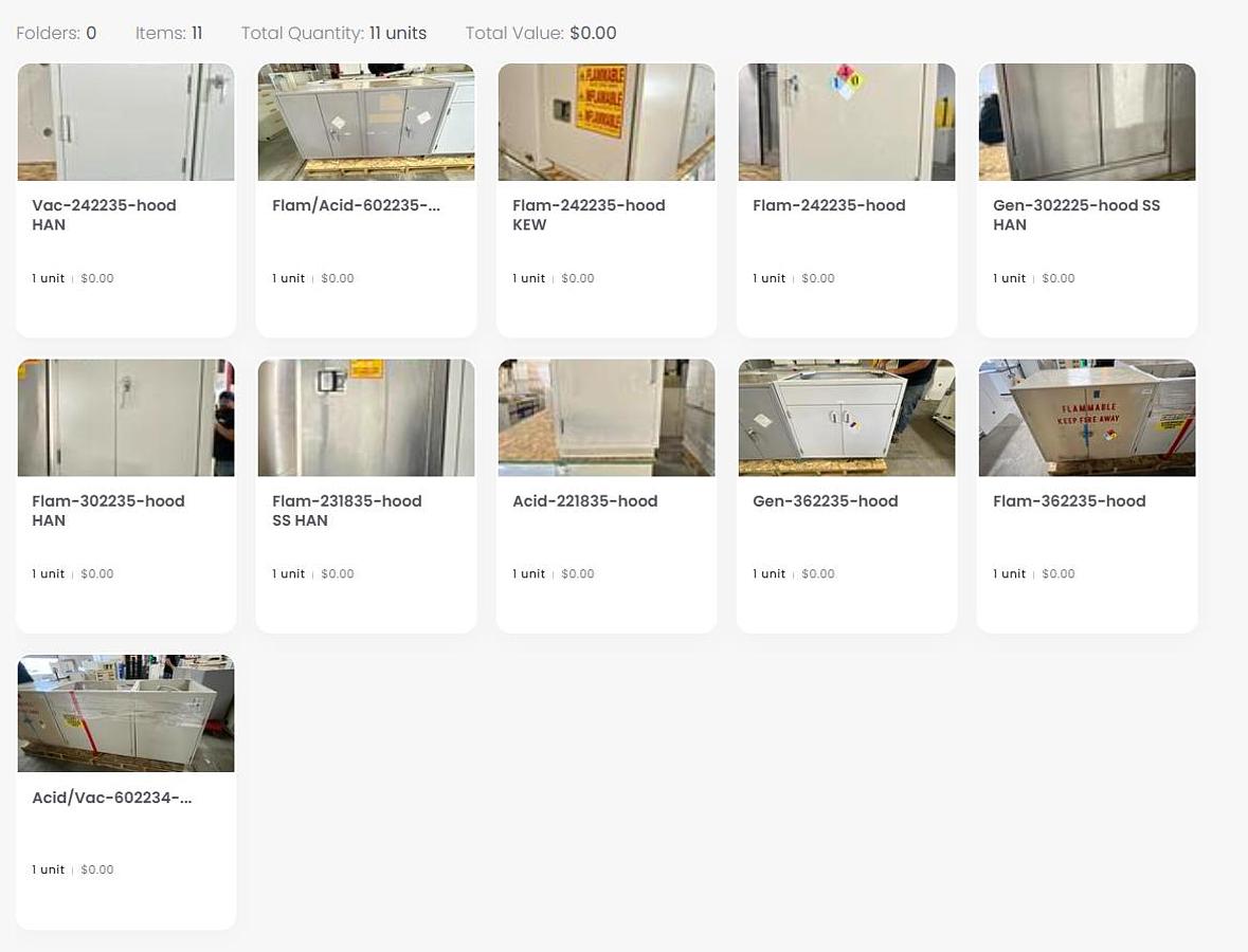 Used Kewaunee Scientific 6' Fume Hood