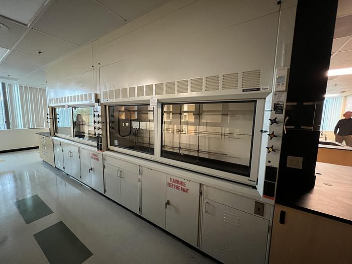 Used FISHER HAMILTON 8' SafeAire Fume Hood, Split Sash