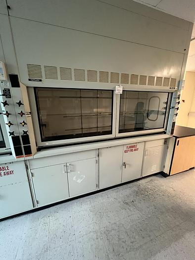 Used FISHER HAMILTON 8' SafeAire Fume Hood, Split Sash