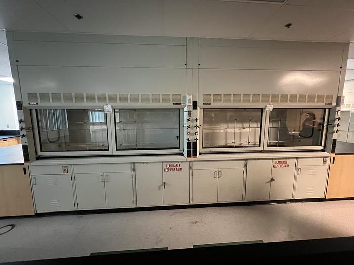 Used FISHER HAMILTON 8' SafeAire Fume Hood, Split Sash