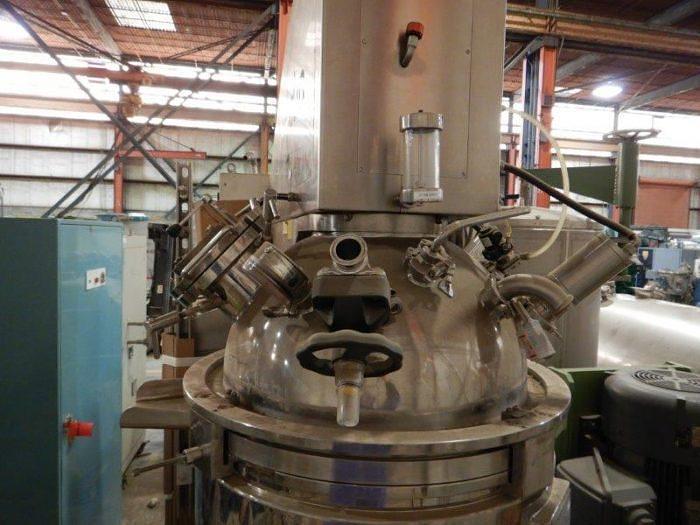 Used 40 GALLON (150 LITER) OLSA VACUUM HOMOGENIZER MIXER - 316L S/S - JACKETED