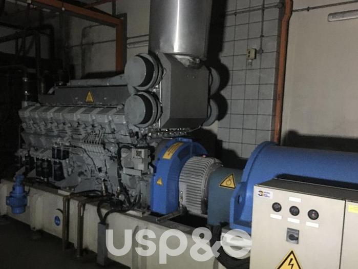 Used 1.4 MW 2008 Used Mitsubishi S16R-PTA Diesel Generator Sets