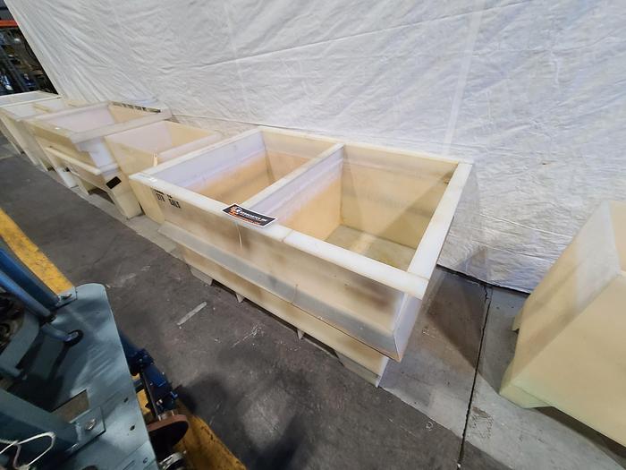 Used Polypro Tank Counter Flow Rinse side and bottom support 70" x 28" x 29" Removable Partition - LARRY PLEASE CHECK DEMENTIONS