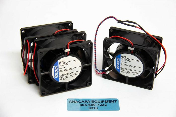 Used Ebm-papst 8312G DC Fan Sintec 12V-DC, 3W, Wire Leads. Lot of 3 (9318) K 6268253613840