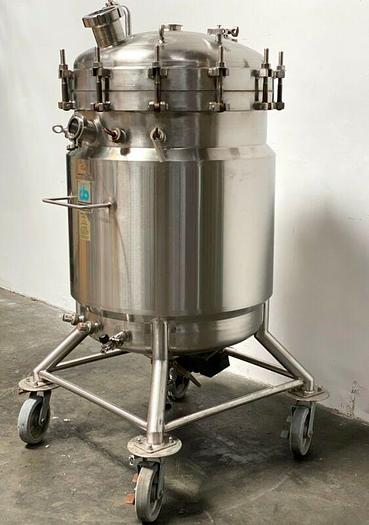 Used Cherry Burrell 300 Liter Jacketed Stainless Steel Reactor w/ Bottom mixer