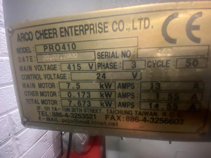 Used 2000 XYZ Proturn 410 CNC Lathe