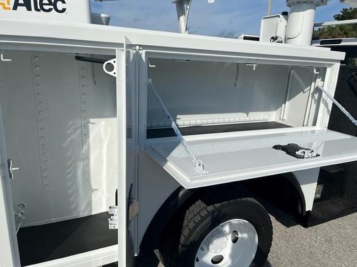 Used Altec AT40-G Bucket Boom on 2015 Ford F550 4x4 Extended Cab Utility Bucket Truck