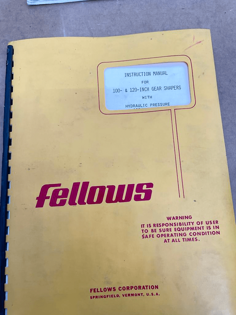 Used Fellows 106 - Gear Shaping Machine - 1970