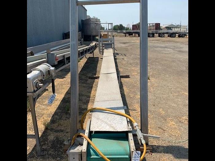 Used 32' Long Flighted Incline Conveyor