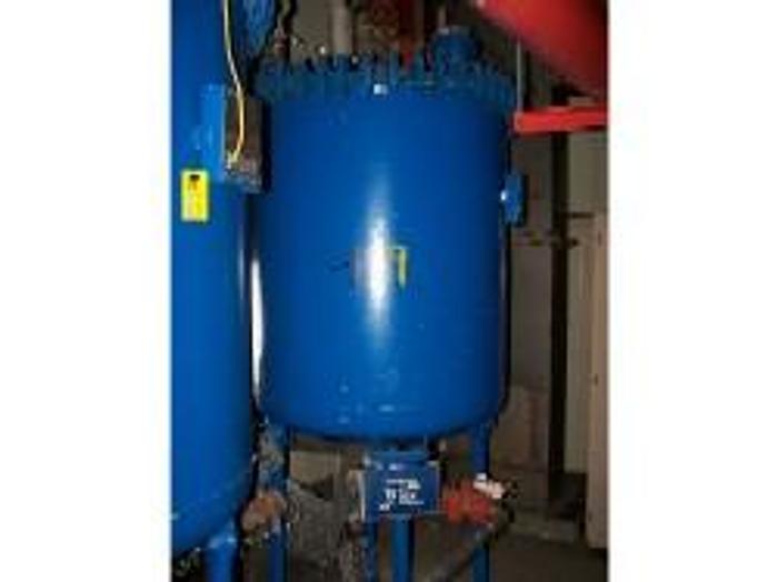 Used Pfaudler 300 gallon vertical glass lined vacuum receiver