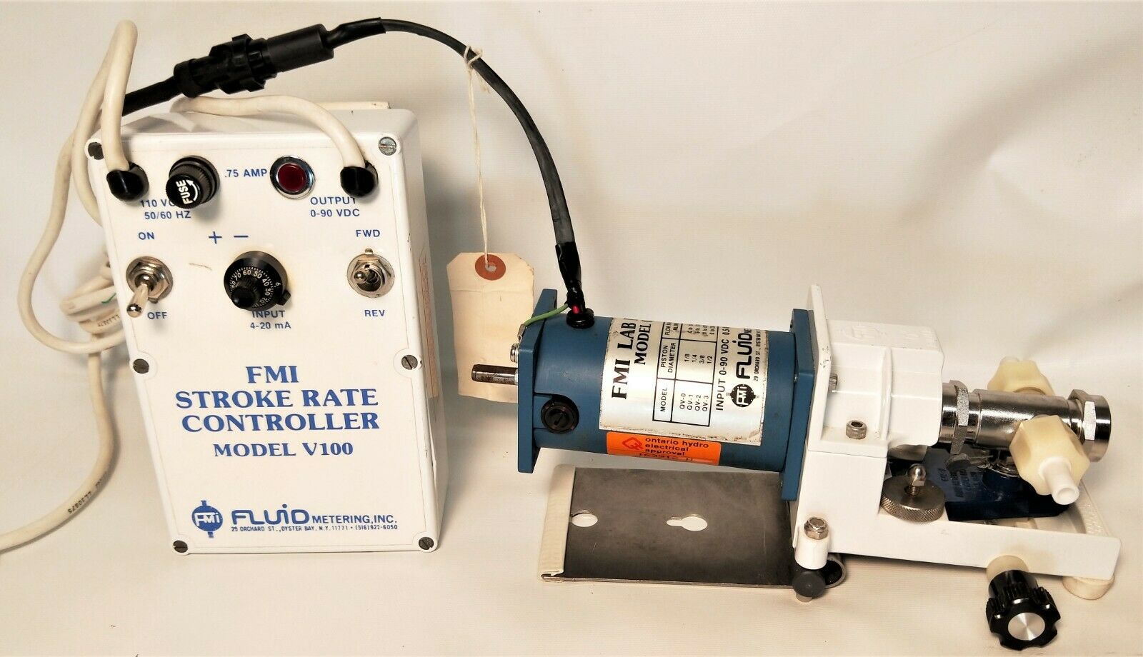 Used Sold FMI QV VariableSpeed Pump with V100 Stroke Rate Controller
