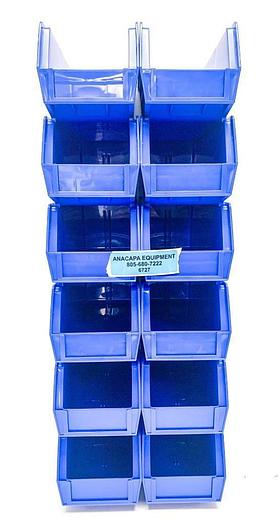 Used Global Industrial 269688BL Storage Bin Set, 4-1/8 x 10-7/8 x 4&#034; Lot of 60 (6727)