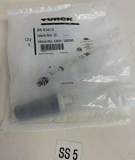 NEW TURCK BS 8141-0 U6550 SENSOR CONNECTOR (LOT OF 3) FAST SHIPPING!