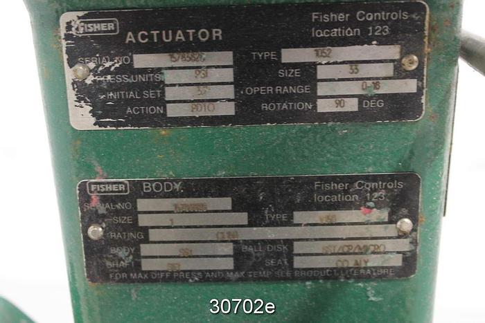 Used Fisher V150 1" Vee-Ball Control Valve #30702