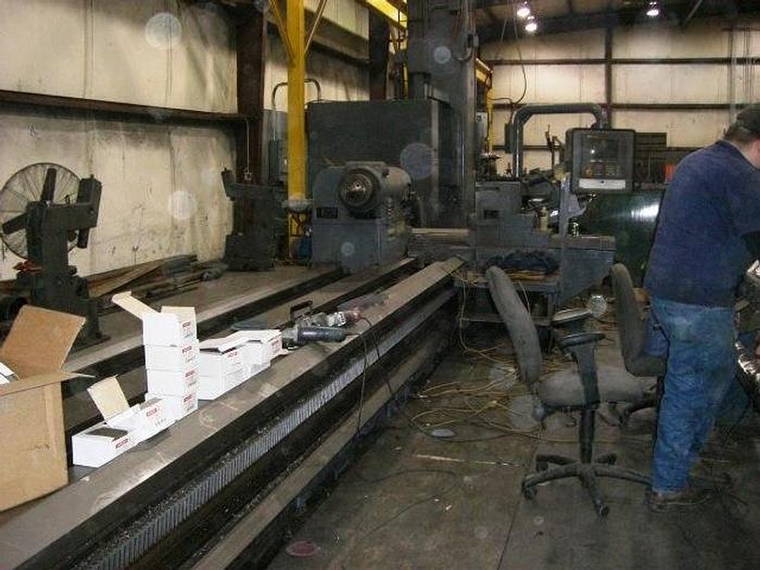 Used Wohlenberg CNC Lathe, Model D-406, 49.5" x 338"(28'), 39.4" SOC, Siemens 840D, Siemens 840D, ID16877