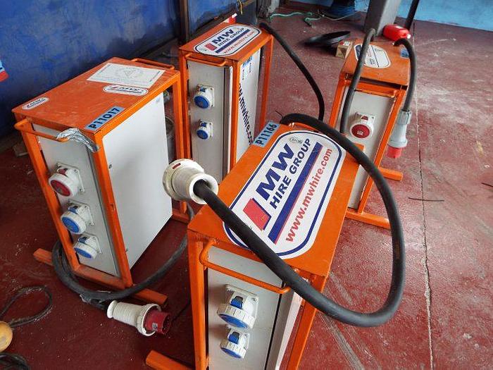 Used Site Distribution Boards 63A 3 Phase Input with 3 Phase 32A and 16A Sockets : Single Phase 32A and 16A Sockets
