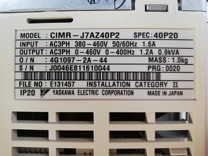 Used YASKAWA VS Mini J7 CIMR-J7AZ40P2