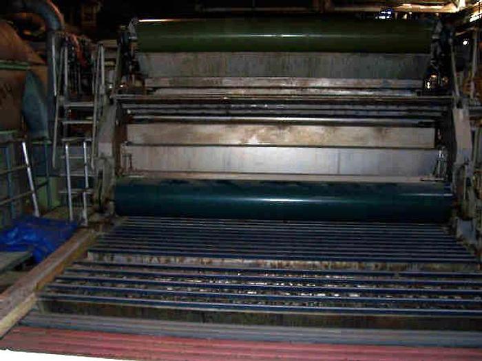 Used 155" (3.94M) WET END SECTION CORRUGATED MEDIUM ESCHER WYSS STEP-DIFFUSER HEADBOX BLACK CLAWSON C-FORMER SS TABLE