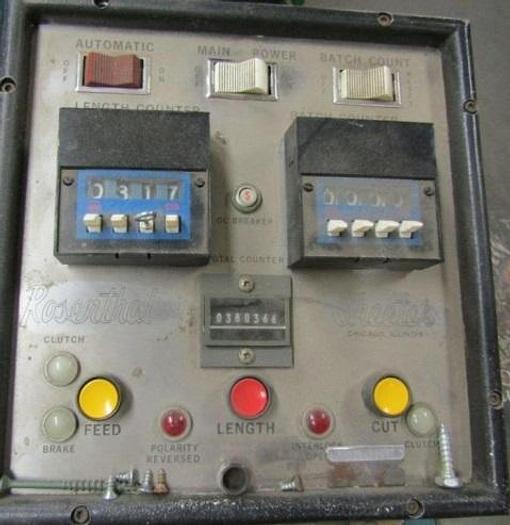 Used 60" ROSENTHAL SHEETER MODEL WA-S-5-UBZVA