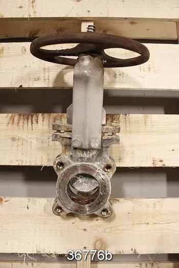 Used Fabri 3" Hand Operated Knife Gate Valve #36776