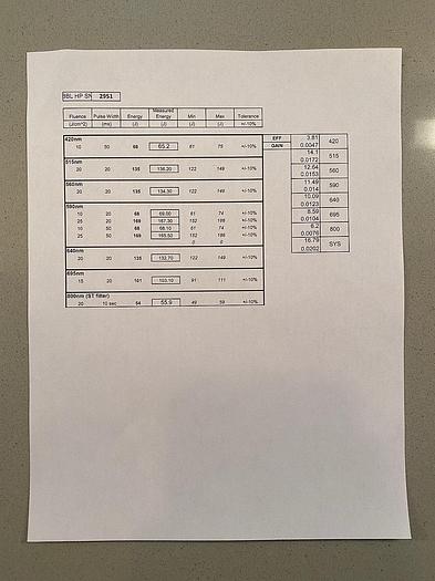 Used Sciton BBL Hand Piece~ Fully refurbished~90 day warranty~BBLs, Profile, Joule