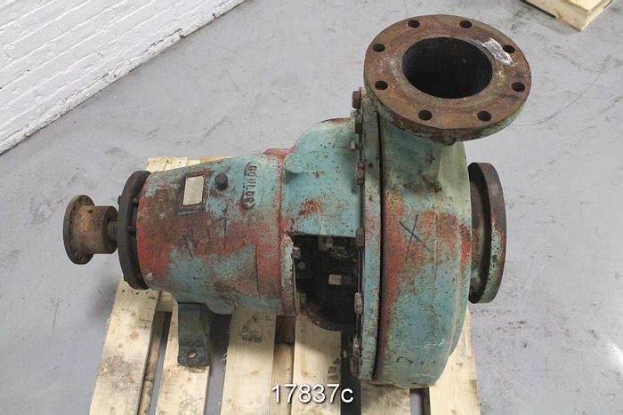 Used Goulds 3175 Pump, 6X8X22, 5-Vane Impeller, 20.50" Impeller Diameter, Ductile Iron Casing, Stainless Steel Suction Side Plate, Ductile Iron Stuffing Box, Stainless Steel Impeller, Packing #17837