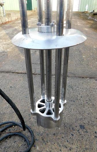 Used 1.5 HP HILL IMMERSIBLE HOMOGENIZING MIXER - S/S