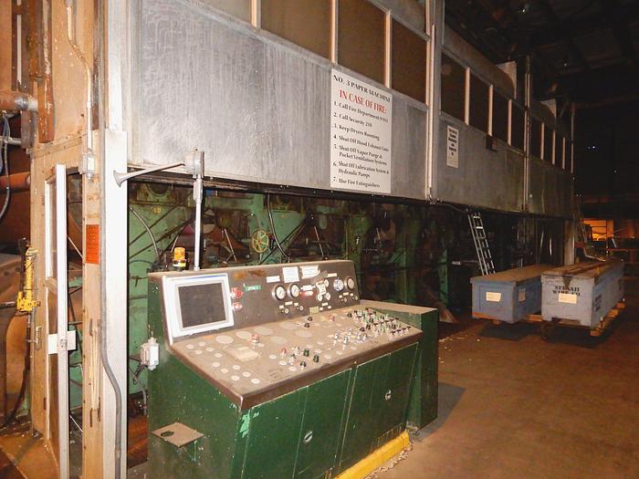 Used 180” (154” TRIM) FOURDRINIER PAPER MACHINE 2,200 FPM NEW DRIVE SYSTEM IN 2008 (PM #3) #43994