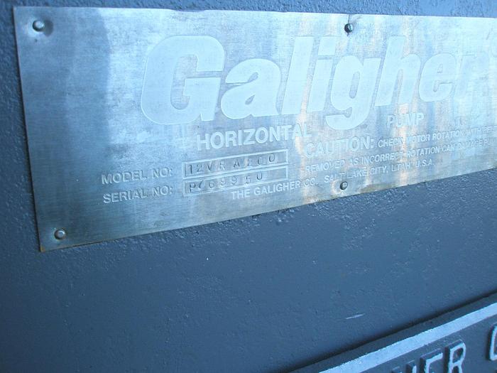 Used Pump, Centrif., 125 HP, Rubber Lined, 14" X 12", Galigher, SRL, #S611100