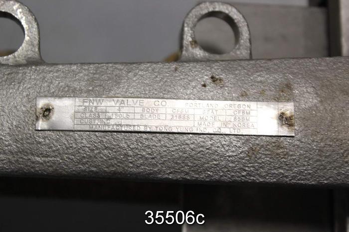 Used FNW 65BM 4" Hand Operated Knife Gate Valve #35506