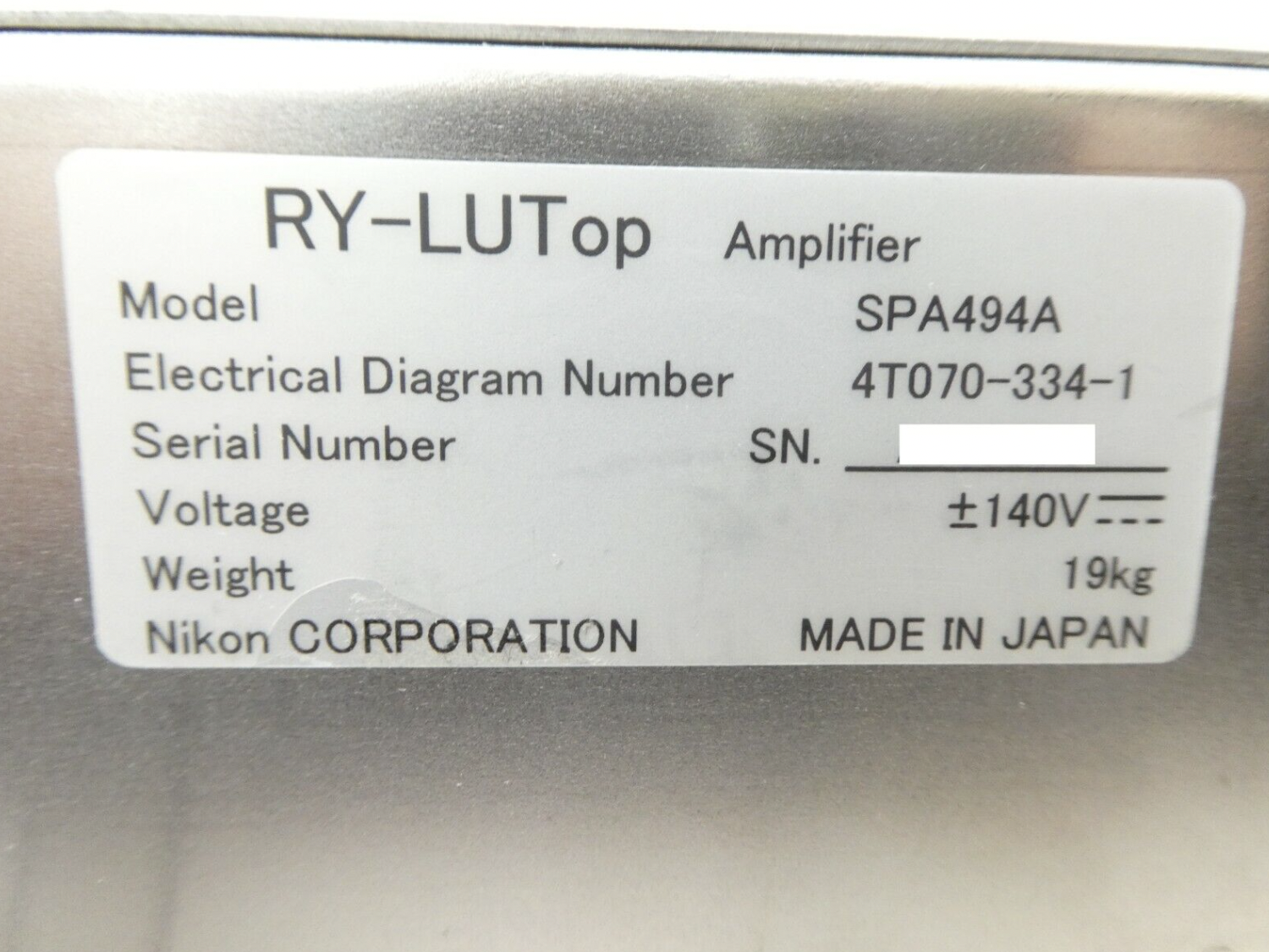 Used Nikon 4T070-334-1 RY-LUTop Amplifier SPA494A 4S013-944 NSR-S620D Working Spare