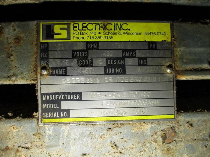 Used GOULDS MODEL 3196 6X8X13 150HP TERTIARY CLEANER PUMP 316 S/S