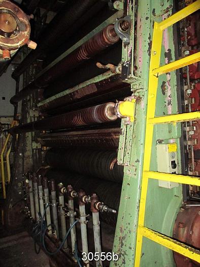 Used Beloit 9 Roll 86" Face Length Calender #30556