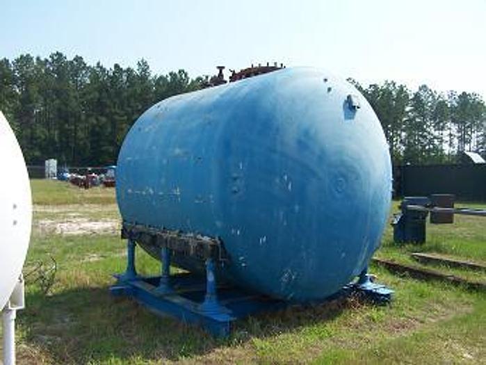 Used Pfaudler approximately 4000 gallon horizontal #3313 glass lined pressure storage tank