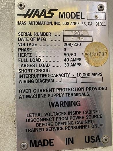 Used 1996 Haas VF-8/40