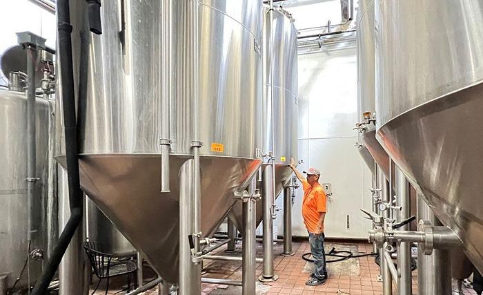 Used Tank, 1,550 Gallon, S/st, Jkt, 50 BBL Fermenting Tank, JVNW #C744688