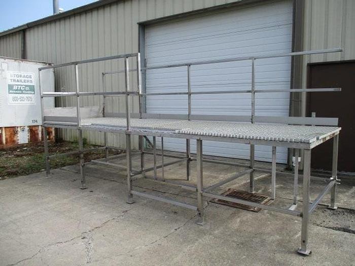 Used Work Platform; Stainless Steel; 5'Wx16'L