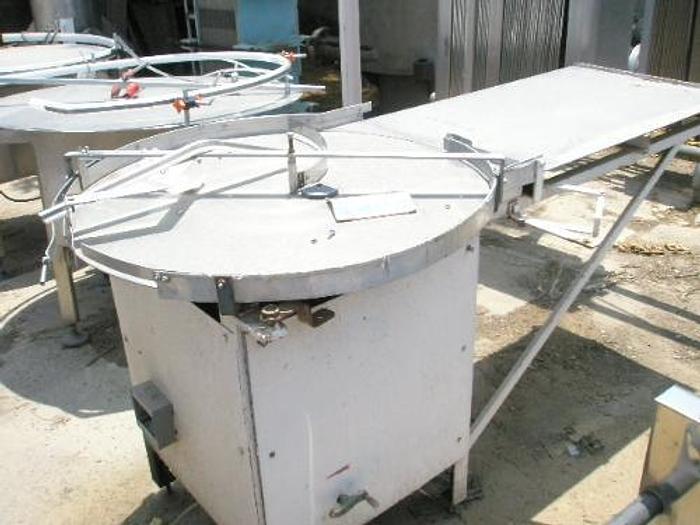 Used Table, Accumulation, 36" Dia, S/st, 1/4 HP, S/st Frame #S734779