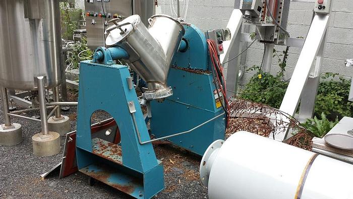 Used 1 CU. FT. PATTERSON KELLEY TWIN SHELL DRY BLENDER –  S/S (#9454)