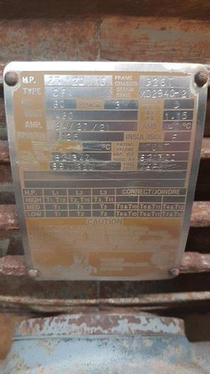 Used Etatech 25/20/15HP Triplex Rate Electric Motor