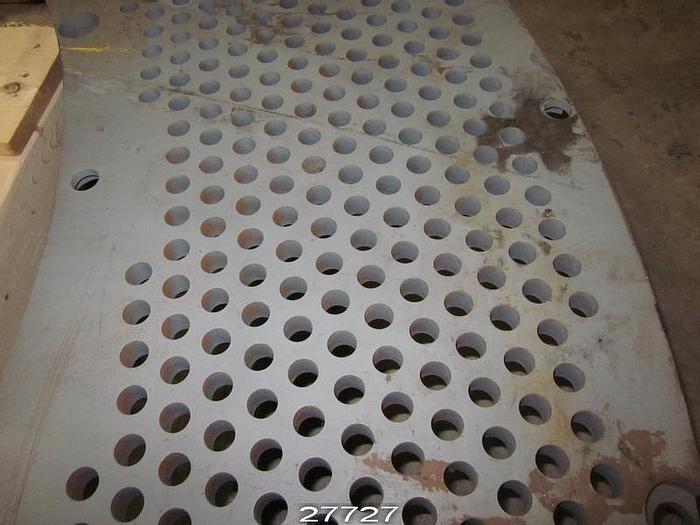 Unused Black Clawson  Extraction Plate, 80 1/4" O.D. X 52" I.D. X 3/4" Thick, 5/8" Diameter Holes, With (4) Stellite Strips, Approximately 75" O.D. Drilling For Holes, Unused. #27727