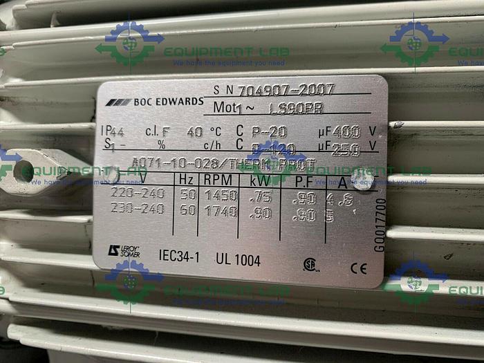 Used Edwards EXM30 Rotary Vane Vacuum Pump w/ Soundproof Enclosure 220/240V