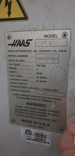 Used 2001 HAAS VF-2D